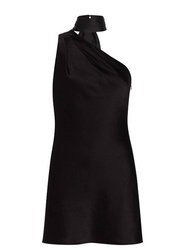 Leola One-Shoulder Scarf Mini Dress