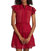 Marina Tiered Embr Mini Dress - Red