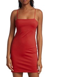 Nelle Spaghetti Strap Bodycon Mini Dress - Bright Poppy