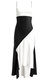 Rosa Handkerchief Midi-Length Slipdress - Off White/Black