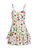Rosette Floral Eyelet Cotton Mini Dress
