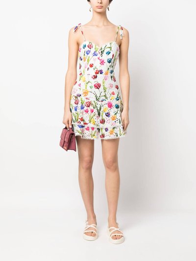 alice + olivia Rosette Floral Eyelet Cotton Mini Dress product