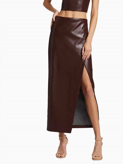 alice + olivia Siobhan Vegan Leather Skirt In Toffee product