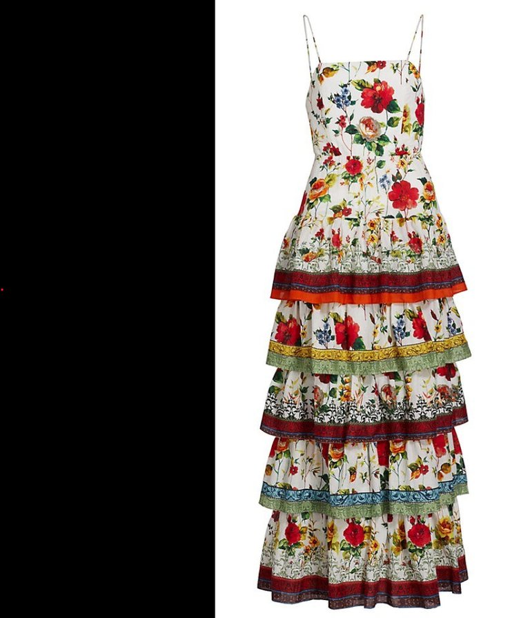 Valencia Spght Strp Maxi Dress Dew Floral - Multicolor