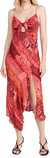 Women New Harmony Vintage Summer Sleeveless Midi Dress Floral - Bright Coral Red Floral