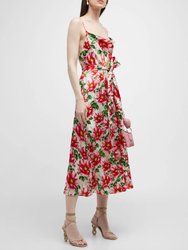 Women Samantha Cowl Neck Midi Dress - High Tea Floral