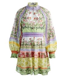 Women's Lavinia Floral Blouson-Sleeve Minidress