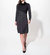 Cowl Neck Sweater Dress - Black