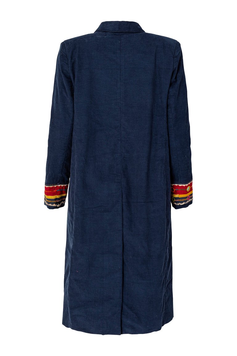 Wade Indigo Corduroy Coat - Navy Indigo