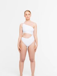 Mombasa Asymmetric One Piece (White) - White