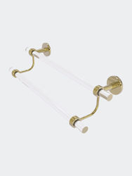 Clearview Collection 18" Double Towel Bar with Grooved Accents - Unlacquered Brass