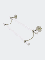 Clearview Collection 18" Double Towel Bar With Twisted Accents - Polished Nickel