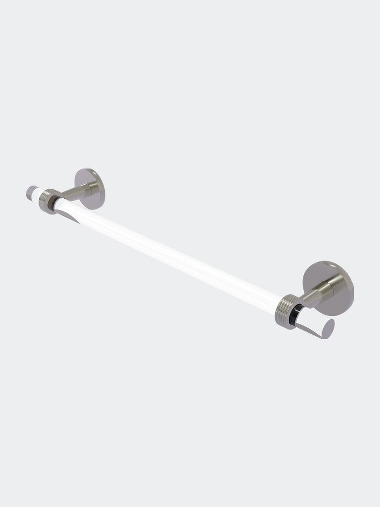 Clearview Collection 30" Towel Bar with Grooved Accents - Satin Nickel
