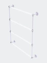 Clearview Collection 4 Tier 30" Ladder Towel Bar With Twisted Accents - Matte White