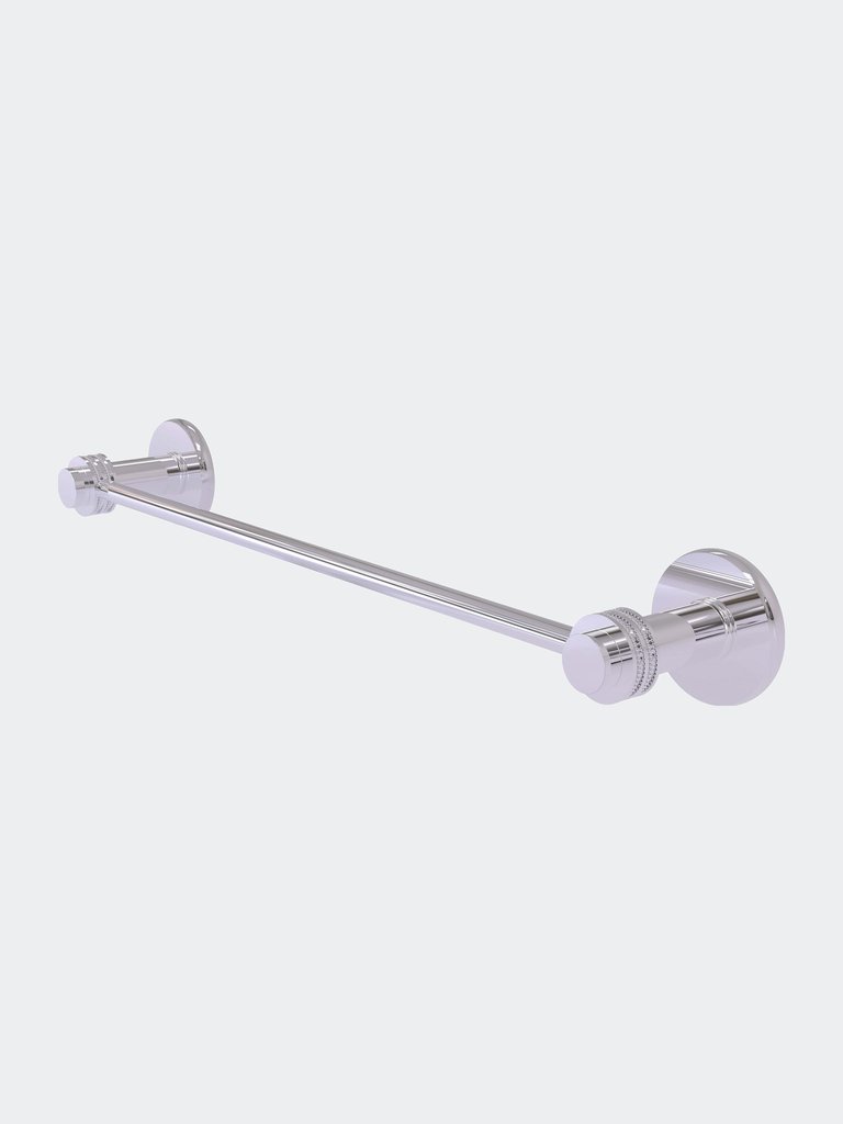 Mercury Collection 18" Towel Bar With Dotted Accent - Polished Chrome