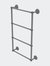 Monte Carlo Collection 4 Tier 30" Ladder Towel Bar With Twisted Detail - Matte Gray