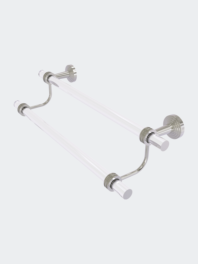 Pacific Beach Collection 30" Double Towel Bar With Dotted Accents - Satin Nickel