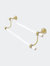 Pacific Grove Collection 24" Double Towel Bar With Grooved Accents - Satin Brass