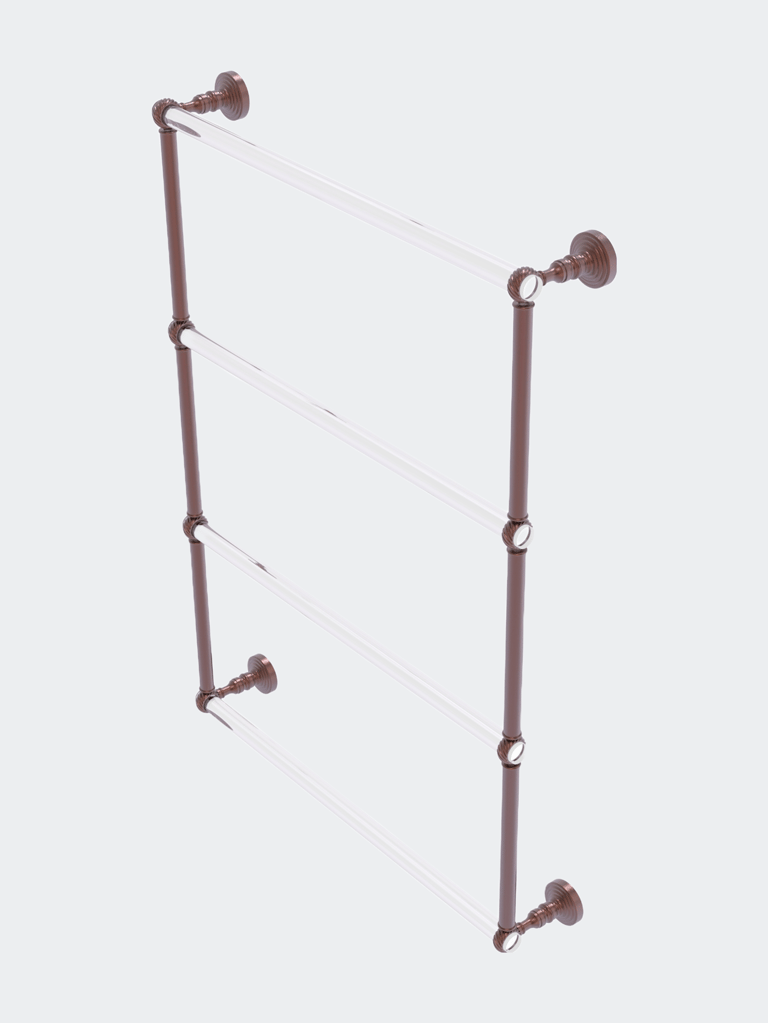 Pacific Grove Collection 4 Tier 24" Ladder Towel Bar With Twisted Accents - Antique Copper