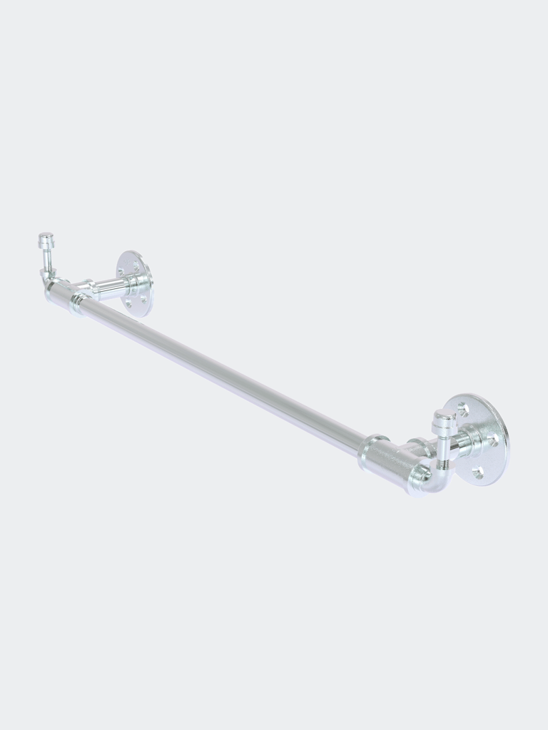 Pipeline Collection 36" Towel Bar with Integrated Hooks - Polished Chrome