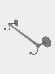 Prestige Regal Collection 24" Towel Bar With Integrated Hooks - Matte Gray