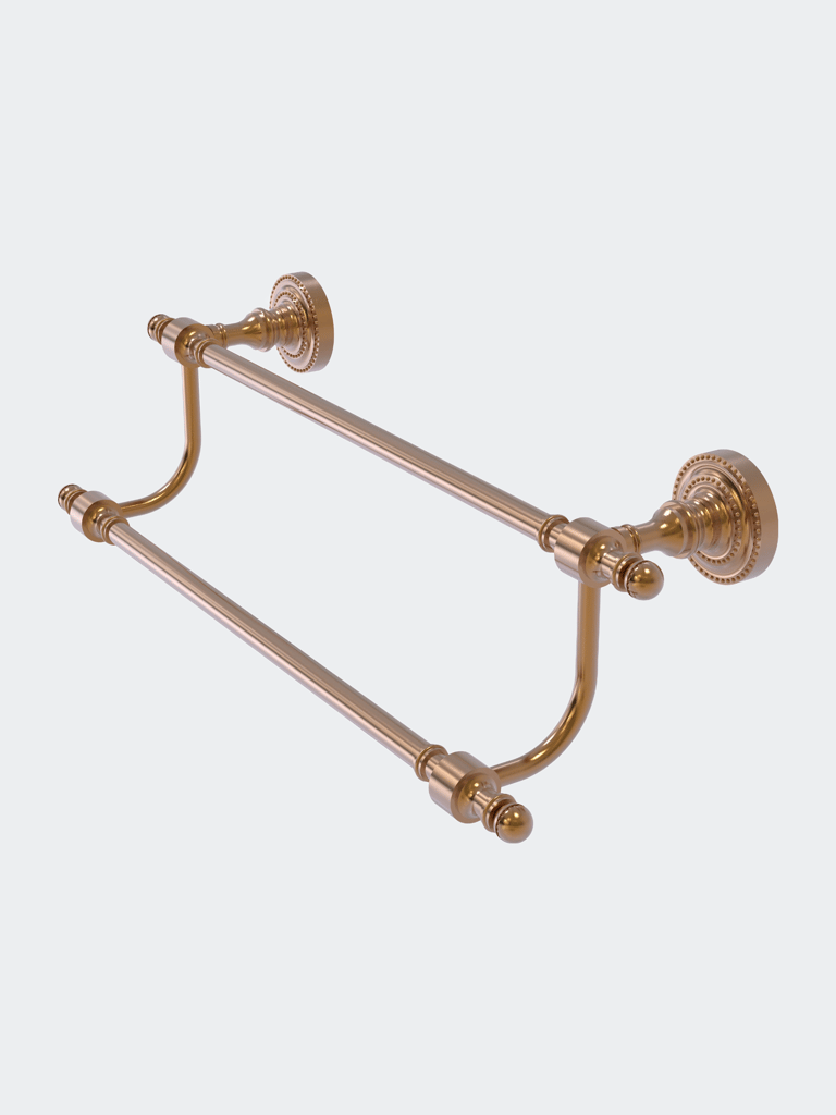 Retro Dot Collection 18" Double Towel Bar - Brushed Bronze