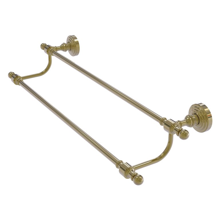 Retro Wave Collection 36" Double Towel Bar - Unlacquered Brass