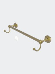 Waverly Place Collection 36" Towel Bar With Integrated Hooks - Satin Brass