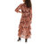 Gemini Dress In Terracotta Ikat Print