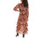 Gemini Dress In Terracotta Ikat Print