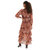 Gemini Dress In Terracotta Ikat Print