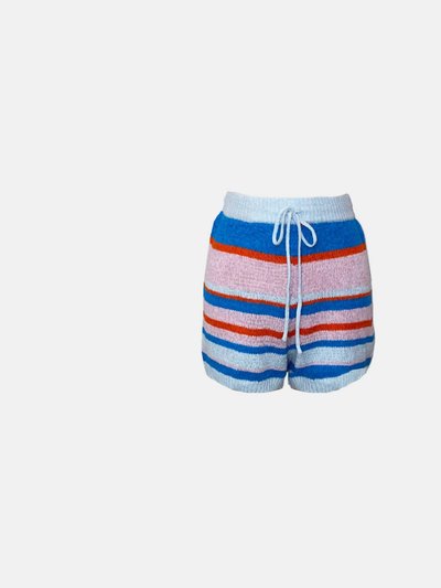 ALLISON New York Ivy Knit Shorts In Blue Stripes product