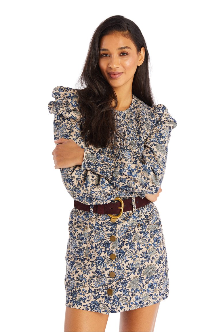 Jessie Mini Skirt - Navy Floral