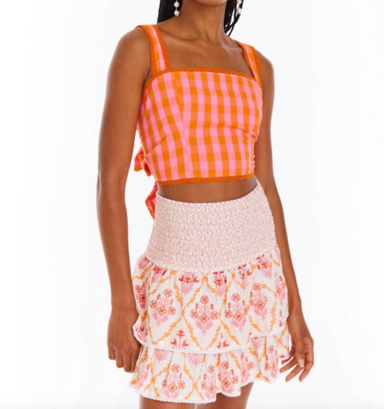 Juliet Crop Top In Orange - Orange