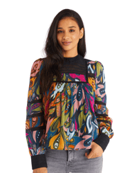 Veronica Blouse - Bold Paisley - Bold Paisley