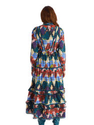 Antoinette Midi Dress - Multi Zigzag