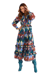 Antoinette Midi Dress - Multi Zigzag