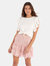 Floral Smocked Mini Skirt - Pink Floral