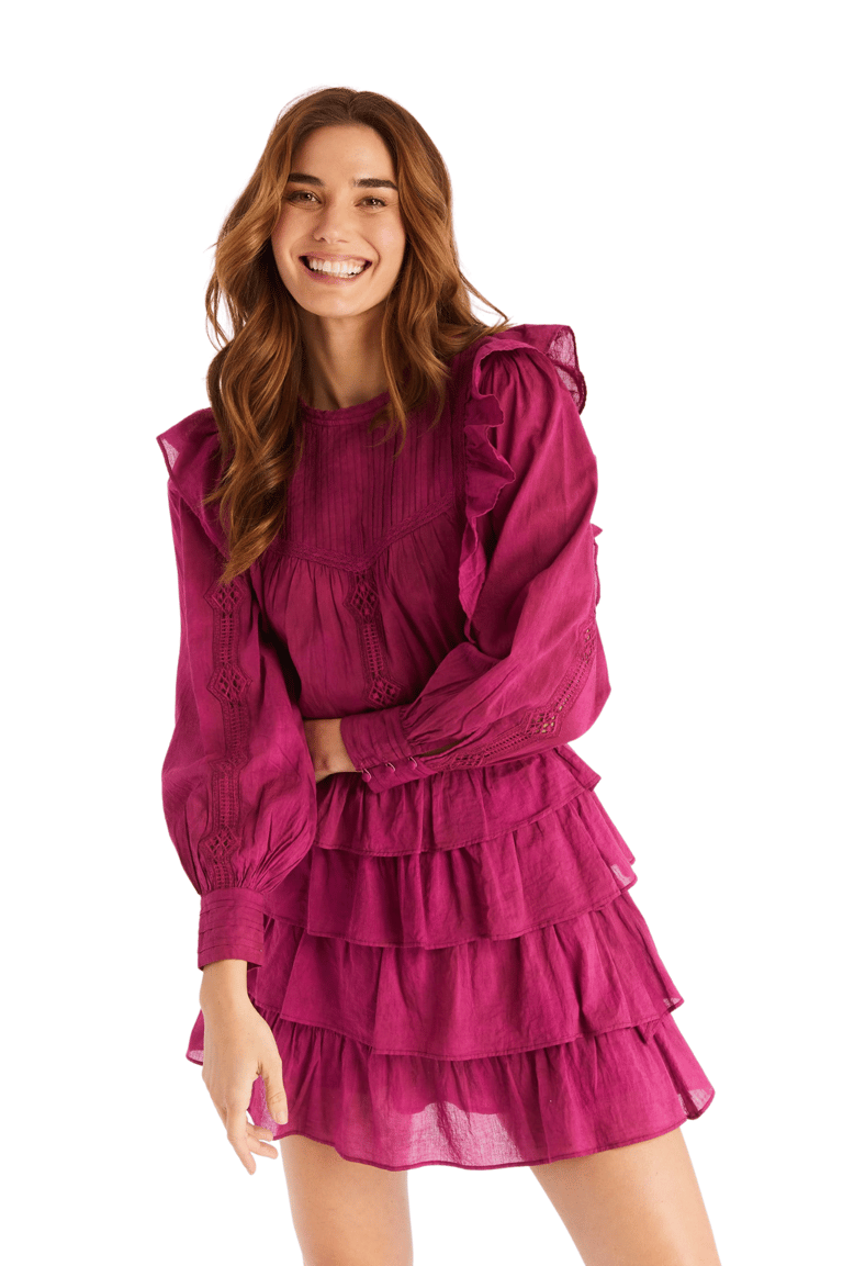 Sara Blouse - Raspberry