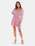 Smocked Floral Mini Dress - Pink Floral - Pink Floral