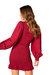 Smocked Long Sleeve Dress - Raspberry