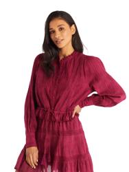 Vivian Blouse - Wine