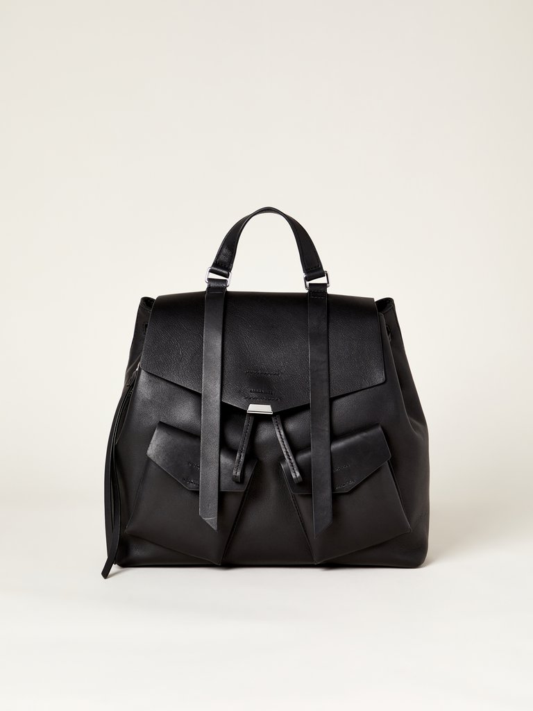 Captain Leather Backpack - Black