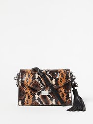 Miki Sliver Crossbody Bag - Snake Printed Leather