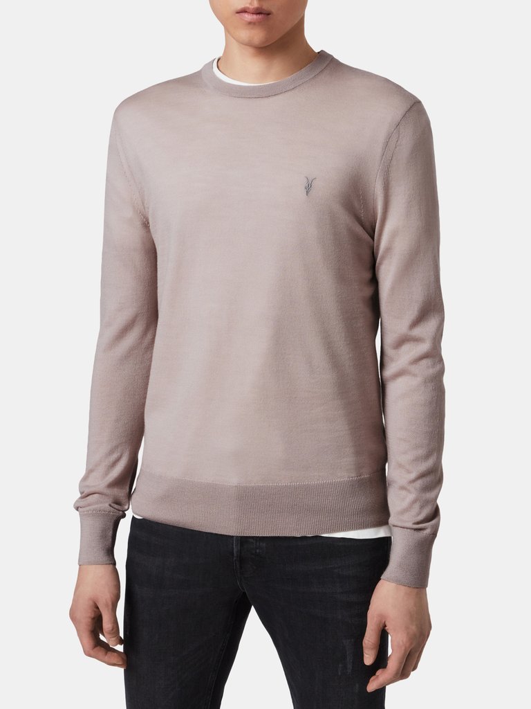 Mode Merino Long Sleeve Slim Fit Crew - Sage Green Marl