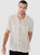 Valentine Short Sleeve Button-Down Shirt - Ecru White Black