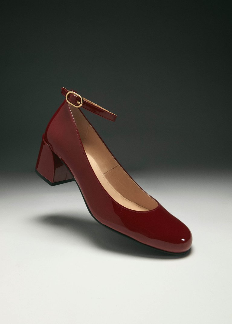 Antoine Leather Pumps - Onix Burgundy