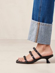 Artefact Black Leather Sandals