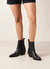 Austin Black Leather Ankle Boots