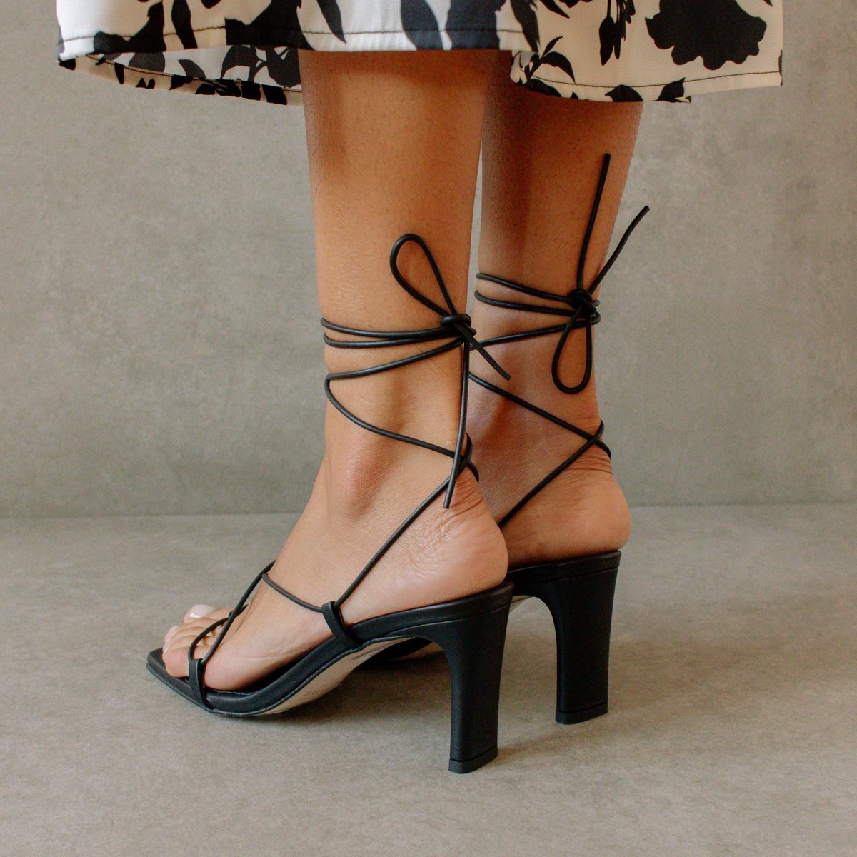 ALOHAS Black Bellini Leather Sandals Verishop